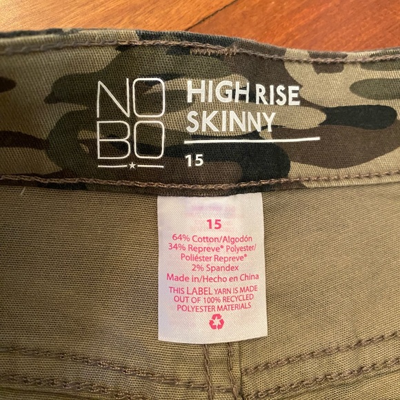NOBO High Rise Skinny Camouflage Pants - Size 15 - Picture 4 of 10